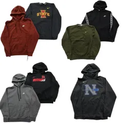 古着卸 まとめ売り ナイキ NIKE スウェット 7枚セット (メンズ S /M ) フーディー スウォッシュロゴ クルーネック 中古 古着 NE0479