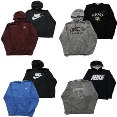 古着卸 まとめ売り ナイキ NIKE スウェット 8枚セット (メンズ S /M ) ワンポイント スウォッシュロゴ フーディー 中古 古着 NE0472