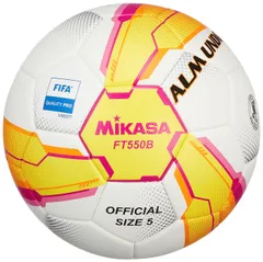 ミカサ(MIKASA) サッカーボール 5号球 全日本大学サッカー連盟(JUFA)公式試合球 日本サッカー協会検定球 ALMUNDO(アルムンド) 一般・大学・高校生・中学生用 貼り イエロー/ピンク(YP) FT550B-YP-FQP-JUFAのサムネイル