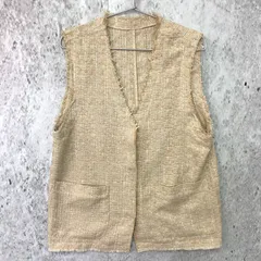 coen コーエン サマー ツイード ジレ ベージュ Lサイズ □〇☆のサムネイル