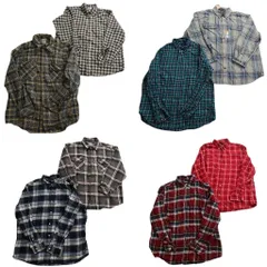 古着卸 まとめ売り ブランドMIX ネルシャツ 8枚セット (メンズ 2XL /3XL ) ディッキーズ GAP チャップス カーハート 中古 古着 NE0958