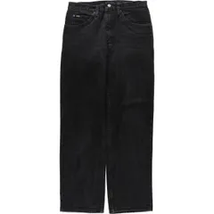 古着 リー Lee ブラックデニム ストレートデニムパンツ メンズw31相当/eaa569525