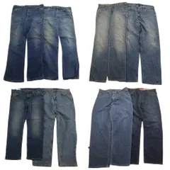 古着卸 まとめ売り ブランドmix デニム パンツ 8枚セット (メンズ 38 ) LEE バーバリー ノーティカ トミー カルバンクライン 中古 NE1348