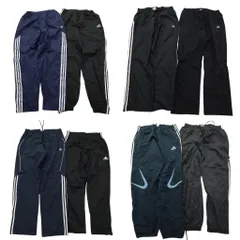 古着卸 まとめ売り アディダス adidas ウインドブレーカー パンツ 8枚セット (メンズ L ) 90s トラックパンツ 中古 古着 NE1490