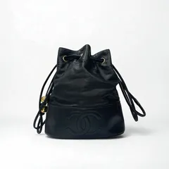 シャネル CHANEL バッグ ショルダーバッグ ブラック ゴールド ココマーク 巾着 ヴィンテージ