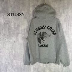 00S OLD STUSSY 裏サーマル スウェット ジップアップ パーカー M