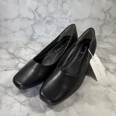 新品タグ付き　パンプス 靴 フォーマル 痛くない 疲れにくい 美脚 プレーン ローヒール スクエアトゥ 低反発 黒  ブラックフォーマル お受験 オフィス 通勤 リクルート 就活 入学式 卒業式