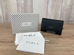 FURLA（フルラ）】ツートンバイカラー 長財布 ブラック×グレージュ 
