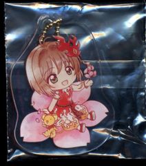 BANDAI SPIRITS 이치 반 쿠지 애니메이션 카드 캡터 사쿠라 클리어 카드 편 Twinkle Little Magic G상 사쿠라 레드 의상 앉아 & 핑크 꽃 캐릭터 아크릴 매력