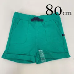 ap10536-4 OBAiBi オバイビ BABY ベビー パンツ 80 18M 80cm グリーン 緑 ハーフ ショート 短パン リボン 紐付き ウエストゴム 綿100％ 18ヶ月 OBAÏBIのサムネイル