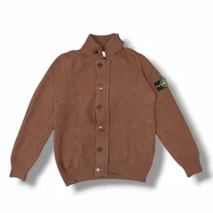 STONE ISLAND Lana Wool Blend Knit Zipped Buttoned Jumper ニットジップジャケット セーター ストーンアイランド 7515547A3 ブラウン L （13369M）のサムネイル