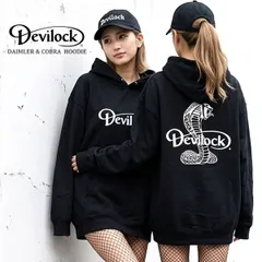 DEVILOCK デビロック「DAIMLER & COBRA HOODIE」プルオーバーパーカー オーバーサイズ ビッグ 裏パイルスウェット 黒 ブラック 蛇 ヘビ コブラ XL 2L 3L メンズレディース パンクロック PUNKROCK バンド Rogiaのサムネイル