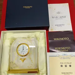 MIKIMOTO 置き時計 真珠付置時計 クリア×ゴールド ミキモトのサムネイル