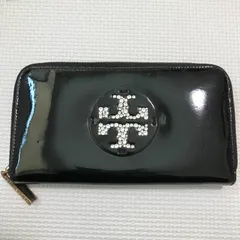 Tory Burch　トリーバーチ　ラインストーン　パテントレザー製　長財布