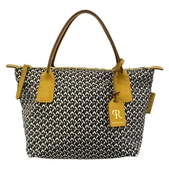 ROBERTA PIERI(ロベルタピエリ) ハンドバッグ - 黒×白×マルチ レザー