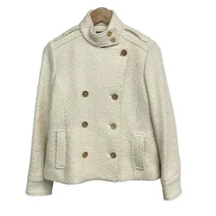 theory(セオリー) Pコート サイズ4 S レディース美品  - アイボリー 長袖/秋/冬