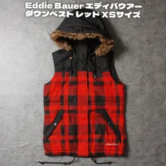 Eddie Bauer エディバウアー ダウンベスト レッド XSサイズ