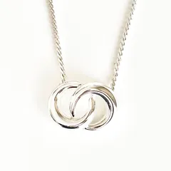 Christian Dior クリスチャンディオール　ヴィンテージネックレス　ダブルサークル　silver925