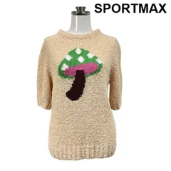 ◇ スポーツマックス SPORTMAX サマーニットセーター トップス 半袖 きのこ ライトオレンジ S 7号 レディース S6D013のサムネイル