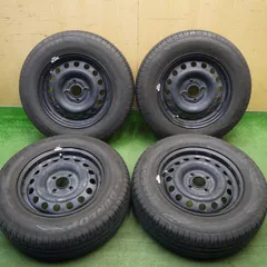 バリ溝！22年！9.5分★185/70R14 ダンロップ エナセーブ EC204 スチール ホイール 14インチ PCD100/4H★6032301Hノのサムネイル