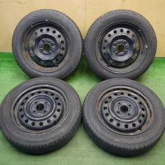 バリ溝！25年！8.5分★155/65R14 オートバックス Maxrun Effcia スチール ホイール 14インチ PCD100/4H★6032309Hノのサムネイル