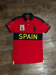 ポロ チーフキープ BIGポニー スペイン PK カラーTシャツ レッド