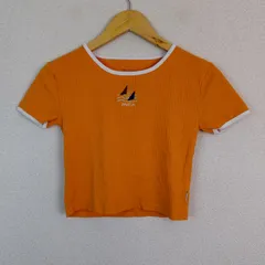 RVCA ルーカ Tシャツ ロゴ刺繍 オレンジ Mサイズ 古着 ストリート Y2Kのサムネイル