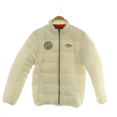 キャロウェイ CALLAWAY ゴルフウエア ダウンジャケット ベスト 2WAY リップストップ ナイロン ロゴ ワッペン M ホワイト /MY ■OS ■GY18