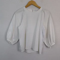 ANAYI アナイ ブラウス 無地 ホワイト 38サイズ レディース 古着 シンプル モード