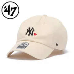 26春夏 フォーティーセブン メンズ レディース (ユニセックス) '47 クリーンナップ ニューヨーク・ヤンキース WITH HEART ナチュラル 14920414 帽子 キャップのサムネイル