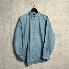 90s GAP オールドギャップ デニムシャツ ボタンダウン オーバーサイズ ボックスシルエット made in Hong Kong