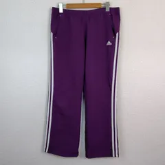 00s adidas アディダス トラックパンツ ロゴ刺繍 パープル Lサイズ メンズ 古着 ストリート スポーツMIX