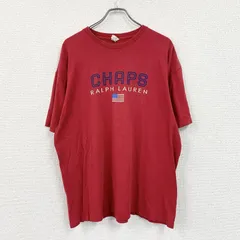 古着 used　CHAPS　RALPH LAUR　ラルフローレン　半袖プリントTシャツ　ヴィンテージ　赤　レッド　Lサイズ