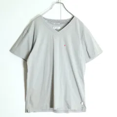 SOUSOU ソウソウ★和モダンなデザインがおしゃれ♪ VネックTシャツ 鼎（てい）ジバン 男女兼用サイズL グレー系 z19186のサムネイル