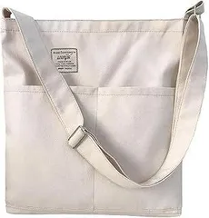 【在庫処分】キャンバス トート ショルダーバッグ 肩掛けバッグ ショルダー 手提げ袋 多収納 ファスナー付き 大容量 キャンパストート帆布 男女兼用 A4 旅行用 通学通勤