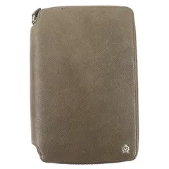 美品△Dunhill ダンヒル ボードン レザー ダブルファスナー オーガナイザー ロングウォレット 長財布 トラベルケース ブラウン メンズ