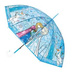 신품 아나운서와 눈의 여왕 스테인드 글라스 우산 디즈니 Disney 캐릭터 우산 60cm 투명 장산 원터치 세련된 우산 32471 [사가와 익스프레스]