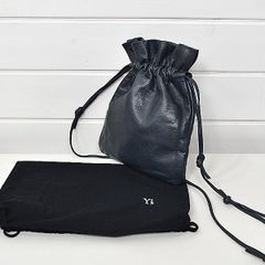 ワイズ 巾着 ショルダーバッグ ネイビー Y
