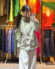 S トミーヒルフィガー ベージュ ツーポケット マウンテンパーカー ジャケット