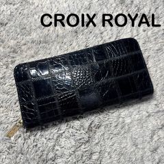 未使用【CROIX ROYAL】クロワロワイヤル バニラ クロコ ラウンドジップ