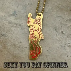セクシーガール ビンテージ YOU PAY カリフォルニア アメカジ 真鍮 ブラス ユーペイスピナー キーホルダー アメリカ 雑貨 バイカー   :USYP-004PK