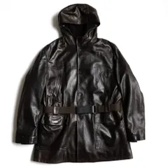 【最高級】PRADA【レザー フーデッド ライナー付き コート】52 ブラウン プラダ 26030869のサムネイル