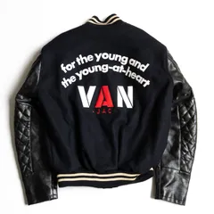 【希少】VAN JAC【× JUNYA WATANABE COMME des GARCONS スタジャン】L ヴァン スタジアムジャンパー レザー 26030871のサムネイル