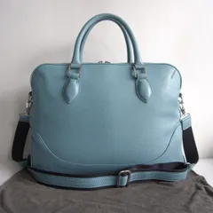 【美品】PELLE MORBIDA【Maiden Voyage 2WAY トートバッグ】ライトブルー シュリンクレザー ビジネスバッグ ペッレモルビダ 26030959