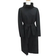 【美品 サイズ42】VALENTINO ヴァレンティノ スタンドカラー ナイロン フレア コート 黒 プリーツ ギャザー 国内正規品 47727のサムネイル