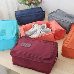 【在庫限り・売り切れ御免】シューズポーチ 持ち運び トラベルグッズ 靴収納ケース 携帯用便利ケース 大容量 シューズ シューズケースバッグ 旅行 収納 １足 スニーカー ジム ヨガ ダンス 持ち運びのサムネイル