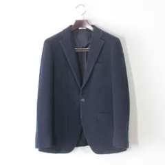 【美品】スーツセレクト テーラードジャケット A6 メンズ L ネイビー 紺 ツイード SUIT SELECT オールシーズン着用可 ★美品★