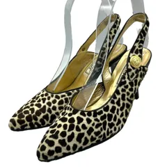 未使用品 Versace ヴェルサーチェ パンプス ヒョウ柄 ヒール サイズ36.5のサムネイル