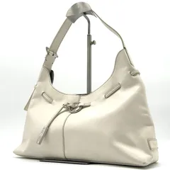 アニエスベーボヤージュ agnès b. VOYAGE ワンショルダーバッグ ハンドバッグ ホワイト 白 レザー 本革 ハーフムーン シルバー金具 肩掛け レディースのサムネイル