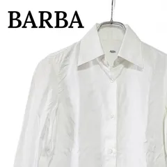 BARBA バルバ レディース 長袖 シャツ 40 ホワイト 白 イタリア製 ナポリ ハンドメイド 手縫い コットン 100% トップス ブラウス ドレスシャツ 綺麗め オフィス ビジネス フォーマル 385KJのサムネイル